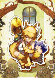 Rule 34 | 2girls, absurdres, animal feet, animal hands, bell, bespectacled, blonde hair, bob cut, borrowed design, breasts, cat o&#039; nine tails (ragnarok online), chibi, closed mouth, commentary request, commission, crescent moon, crossed legs, flower, fox girl, fox hat, fox tail, full body, glasses, halterneck, highres, holding, holding staff, looking at viewer, moon, moonlight flower, multiple girls, narita imomushi, open mouth, ragnarok online, red eyes, round eyewear, second-party source, short hair, small breasts, smile, staff, tail, tree, window