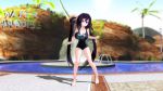 Rule 34 | 3d, animated, ariane cevaille (silo9), audible music, bouncing breasts, breasts, dancing, hair ribbon, large breasts, long hair, purple eyes, ribbon, school swimsuit, silo9, sound, swimsuit, twintails, video