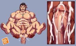 Rule 34 | 2boys, abs, absurdres, anal, arm hair, bara, chest hair, completely nude, cross-section, cum, cum in ass, cum on body, cum on male, cum on pectorals, cum overflow, ejaculating while penetrated, ejaculation, erection, feet, full body, hachimaki, hairy, headband, highres, large pectorals, leg hair, long sideburns, lupin barnabi, male focus, male lactation, male penetrated, mature male, multiple boys, muscular, muscular male, mutual orgasm, nejiri hachimaki, nipples, nude, orgasm, pectorals, penis, sex, short hair, sideburns, soles, spread legs, stomach, tajikarao (housamo), thick eyebrows, thick thighs, thighs, toes, tokyo houkago summoners, tusks, uncensored, veins, veiny penis, yaoi