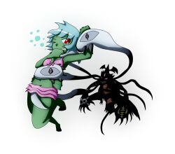Rule 34 | digimon, digimon (creature), fins, frog girl, marindevimon, monster girl, ranamon, tentacles, unworn armor