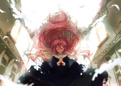 Rule 34 | 1girl, closed eyes, green eyes, highres, long hair, mayuge1017, megurine luka, nun, one eye closed, own hands clasped, own hands together, pink hair, praying, solo, tears, traditional nun, very long hair, vocaloid