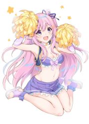 Rule 34 | 1girl, blush, breasts, elf, hatsune (princess connect!), large breasts, long hair, looking at viewer, open mouth, pink hair, pointy ears, princess connect!, purple eyes, swimsuit, xin (zinc)