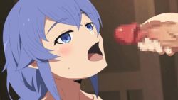 Rule 34 | 1boy, 1girl, animated, blue eyes, blue hair, censored, cum, cum in mouth, cum on tongue, depa mi, ejaculation, face, facial, hetero, lowres, male masturbation, masturbation, mushoku tensei, open mouth, penis, roxy migurdia, tagme, tongue, tongue out, ugoira, video