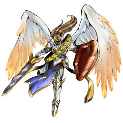 Rule 34 | 1boy, angel, angel boy, digimon, digimon (creature), male focus, original, solo, sword, weapon, wings