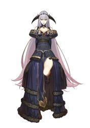 Rule 34 | 1girl, arms behind back, bare shoulders, black eyes, boots, breasts, center opening, cleavage, dress, fire emblem, fire emblem cipher, fire emblem echoes: shadows of valentia, full body, fur trim, gradient hair, hidari (left side), highres, leg lift, leg up, light purple hair, lips, lipstick, long hair, looking at viewer, makeup, medium breasts, multicolored hair, nintendo, official art, pink hair, purple hair, shade (fire emblem), simple background, sleeveless, smile, solo, turtleneck, very long hair, white background