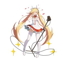 Rule 34 | 1girl, :d, blush, breasts, center opening, clear (djmax), detached collar, djmax, djmax respect, dress, full body, garter straps, girls&#039; frontline, hair between eyes, hair ornament, headphones, holding, holding microphone stand, lace, lace-trimmed legwear, lace trim, long hair, looking at viewer, messy hair, microphone, microphone stand, official alternate costume, official art, one eye closed, open mouth, purple eyes, sidelocks, small breasts, smile, solo, star (symbol), star hair ornament, swept bangs, tachi-e, thighhighs, transparent background, twintails, waterkuma, white dress, white footwear, white thighhighs