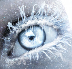Rule 34 | androgynous, eye focus, eyelashes, frost, gender request, highres, ice crystal, okamiyume, original, snowflakes, solo, white background, winter