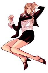 Rule 34 | bad id, bad pixiv id, blonde hair, grasshopper manufacture, high heels, long hair, lying, no more heroes, solo, sudachips, sylvia christel