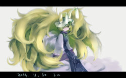 Rule 34 | 1girl, 2014, animal ears, artist name, blonde hair, dated, fox tail, hair over one eye, hat, letterboxed, multiple tails, namauni, short hair, solo, tail, touhou, wallpaper, yakumo ran