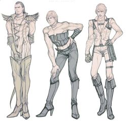 Rule 34 | 3boys, capcom, corset, cosplay, credo, crossdressing, dante (devil may cry), devil may cry (series), male focus, manly, multiple boys, muscular, nero (devil may cry), rae