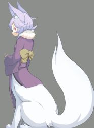 Rule 34 | 1girl, 4138, centauroid, female focus, from behind, highres, light purple hair, monster girl, original, profile, solo, tail, taur