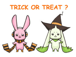 Rule 34 | 2others, cutemon, digimon, digimon (creature), halloween, halloween costume, hat, multiple others, terriermon