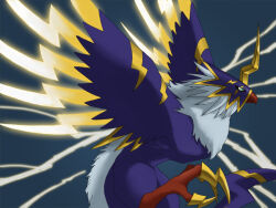 Rule 34 | 1other, digimon, digimon (creature), mask, other focus, solo, thunderbirmon, wings