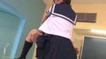 Rule 34 | 1boy, 1girl, animated, asian, ass, black hair, carrying, censored, from below, hetero, photo (medium), school uniform, sex, source request, tagme, vaginal, video