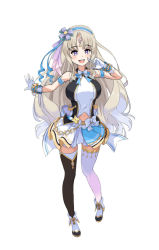 Rule 34 | 1girl, alternate costume, arm strap, asymmetrical legwear, biqi gu qi ku bi, blonde hair, blue headwear, blush, breasts, chinese commentary, civia, clothing cutout, frilled hairband, frills, gloves, hairband, hololive, hololive china, horns, idol clothes, large breasts, long hair, looking down, looking to the side, mismatched legwear, navel cutout, parted bangs, pointing, pointing at self, purple eyes, single horn, solo, thighhighs, unicorn girl, virtual youtuber, white background, white footwear, white gloves, wrist cuffs