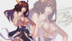 Rule 34 | 10s, 1girl, absurdres, ahoge, ayasakinako~, black skirt, breasts, brown eyes, brown hair, copyright name, cropped, double bun, female focus, frilled skirt, frills, grey background, hair bun, hand on own hip, headgear, highres, kantai collection, kongou (kancolle), large breasts, lips, long hair, looking at viewer, nako (ayasakinako), no bra, open mouth, pleated skirt, revealing clothes, sketch, skirt, solo, upper body, very long hair, zoom layer