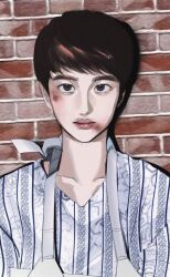 artist_name_(singer) asian brown_eyes brown_hair exo highres k-pop kyungsoo upper_body