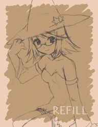 Rule 34 | 00s, bare shoulders, glasses, hat, lowres, raine sage, star (symbol), tales of (series), tales of symphonia, witch hat
