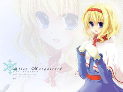 Rule 34 | 1girl, alice margatroid, blonde hair, blue eyes, character name, dot r, female focus, hairband, mittens, short hair, solo, touhou, zoom layer