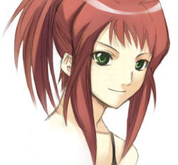 Rule 34 | 00s, green eyes, lowres, midori, my-hime, my-otome, ponytail, red hair, solo, sugiura midori