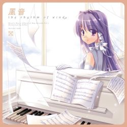 Rule 34 | 00s, album cover, clannad, cover, fujibayashi kyou, hinohino, instrument, piano, sheet music, solo, upright piano, window