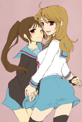 Rule 34 | 2girls, blush, gender request, genderswap, koizumi itsuki (female), kyonko, multiple girls, suzumiya haruhi no yuuutsu