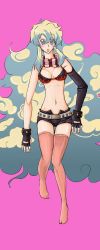 Rule 34 | + +, 1girl, bad proportions, belt, bikini, bikini top only, breasts, cosplay, female focus, fingerless gloves, full body, gloves, highres, long hair, multicolored hair, navel, nia teppelin, non-web source, scarf, shorts, simple background, solo, striped clothes, striped scarf, studded bracelet, swimsuit, symbol-shaped pupils, tengen toppa gurren lagann, thighhighs, very long hair, yoko littner, yoko littner (cosplay)