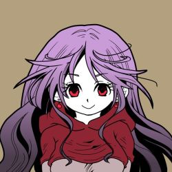 Rule 34 | 1girl, closed mouth, commentary request, curly hair, dragon quest, dragon quest ii, dress, earrings, hood, jewelry, kanbayashi daidai, long hair, princess, princess of moonbrook, purple hair, robe, solo