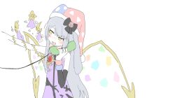 blush hat highres phone rabbit_ears vreparty wings yellow_eyes