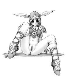 Rule 34 | 1girl, ankle lace-up, boots, censored, cross-laced footwear, full body, gloves, greyscale, harumachi nagaaki, helm, helmet, monochrome, pussy, solo, spread legs, valkyrie (vnd), valkyrie no densetsu, winged helmet