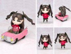 Rule 34 | 00s, 1girl, car, chibi, cigarette, fate/stay night, fate (series), figure, motor vehicle, nendoroid, photo (medium), smoking, thighhighs, tohsaka rin, twintails, two side up, vehicle