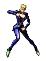 Rule 34 | 1boy, blonde hair, cyber connect 2, giorno giovanna, jojo no kimyou na bouken, male focus, official art, simple background, solo, vento aureo
