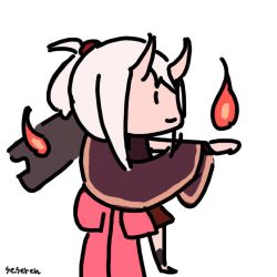 Rule 34 | 1girl, animated, animated gif, fire, horns, lowres, seseren, spinning