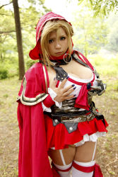 Rule 34 | 1girl, asian, blonde hair, blue eyes, breasts, brooch, chouzuki maryou, cleavage, cosplay, highres, hip focus, jewelry, large breasts, photo (medium), plump, queen&#039;s blade, queen&#039;s blade grimoire, solo, thick thighs, thighs, wide hips, zara (queen&#039;s blade), zara (queen&#039;s blade) (cosplay)