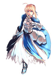 Rule 34 | 00s, 1girl, ahoge, armor, armored dress, artoria pendragon (all), artoria pendragon (fate), bad id, bad pixiv id, blonde hair, blue eyes, dress, fate/stay night, fate (series), faulds, gauntlets, hair ribbon, looking up, ribbon, saber (fate), solo, yuuji (and)