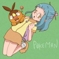 Rule 34 | blue hair, creatures (company), game freak, gen 5 pokemon, nintendo, nonomi (pokemon), orange eyes, pokemon, pokemon (anime), pokemon (creature), tepig