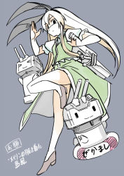 Rule 34 | &gt; &lt;, 10s, 1girl, :3, bare legs, black eyes, china dress, chinese clothes, closed eyes, cosplay, dress, green dress, hairband, hong meiling, hong meiling (cosplay), kantai collection, leg up, long hair, puffy short sleeves, puffy sleeves, robot, seo tatsuya, shimakaze (kancolle), short sleeves, simple background, solo, touhou, turret, | |