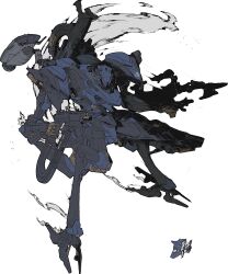Rule 34 | armored core, armored core 6, gun, highres, holding, holding gun, holding weapon, mecha, mecha focus, mznomono, no humans, robot, science fiction, simple background, standing, steel haze, weapon, white background