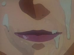 Rule 34 | 1990s (style), 1girl, animated, animated gif, cum, facial, licking, licking lips, lipstick, makeup, midorizawa saki, parade parade, tongue, tongue out