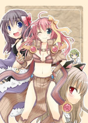 Rule 34 | 1boy, 3girls, :d, ahoge, bikini, bikini top only, black bikini, black shorts, blacksmith (ragnarok online), blue eyes, blush, bow, breasts, brown bikini, brown capelet, brown gloves, brown hair, brown hairband, capelet, cat, cleavage, closed mouth, commentary request, detached sleeves, feet out of frame, fingerless gloves, fur-trimmed sleeves, fur trim, gloves, green eyes, green hair, hair between eyes, hair bow, hairband, light brown hair, long hair, looking at viewer, looking to the side, medium breasts, multiple girls, one eye closed, open mouth, outline, pelvic curtain, pink bow, pink hair, purple sleeves, ragfes, ragnarok online, red eyes, sage (ragnarok online), shindo hachigo, shirt, short hair, shorts, smile, sniper (ragnarok online), stalker (ragnarok online), striped capelet, striped clothes, striped gloves, swimsuit, white outline, white shirt, yellow bow