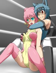 Rule 34 | 1boy, 1girl, animal ears, aqua eyes, asphyxiation, audino, blue hair, blush, grabbing another&#039;s breast, breasts, choke hold, creatures (company), defeat, empty eyes, fighting, game freak, gen 4 pokemon, gen 5 pokemon, grabbing, groping, hairband, hetero, large breasts, lucario, navel, nintendo, open mouth, pain, personification, pink hair, pokemon, red eyes, ryona, sakasa gurasan, spread legs, strangling, submission, sweat, tears, unconscious, wrestling, wrestling outfit, wrestling ring