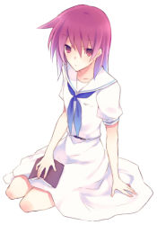 Rule 34 | 1girl, amazuki jou, book, looking up, miyanaga teru, red hair, saki (manga), short hair, sitting, solo