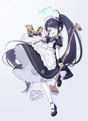 Rule 34 | &lt;key&gt; (robot) (blue archive), 4girls, :d, absurdly long hair, absurdres, animal ear headphones, animal ear headwear, animal ears, anklet, apron, aris (blue archive), aris (maid) (blue archive), armband, black hair, blue archive, blue bow, blue bowtie, blue eyes, bow, bowtie, box, broom, cardboard box, cat ear headphones, chibi, chibi inset, commentary request, fake animal ears, forehead, frilled apron, frills, full body, green eyes, hair bow, hair ribbon, halo, headphones, hiding, highres, holding, holding broom, in box, in container, jewelry, komori yu, long hair, long sleeves, looking at viewer, maid, maid apron, maid headdress, mary janes, medium hair, midori (blue archive), midori (maid) (blue archive), momoi (blue archive), momoi (maid) (blue archive), multiple girls, official alternate costume, official alternate hairstyle, open mouth, orange hair, pantyhose, pixiv username, ponytail, purple eyes, ribbon, shoes, short sleeves, sidelocks, simple background, smile, solo focus, standing, standing on one leg, thighhighs, twintails, very long hair, white apron, white background, white pantyhose, white thighhighs, yuzu (blue archive), yuzu (maid) (blue archive), zettai ryouiki