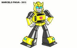 Rule 34 | animated, animated gif, bumblebee, car, insignia, mecha, motor vehicle, robot, simple background, solo, tagme, transformers, white background