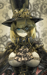 Rule 34 | 1girl, absurdres, alternate costume, belt, black belt, black capelet, black hat, breasts, capelet, corset, hat, head tilt, highres, hololive, hololive english, large breasts, looking at viewer, medium hair, monocle, multiple belts, smile, solo, steampunk, top hat, virtual youtuber, vyragami, watson amelia