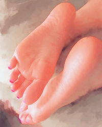 Rule 34 | artist request, barefoot, close-up, feet, feet only, highres, nail polish, soles, toes