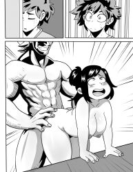Rule 34 | 10s, 1girl, 2boys, 2koma, abs, age difference, ahegao, all might, artist request, ass, ass grab, bent over, blush, boku no hero academia, breasts, caught, cheating (relationship), cleavage, closed mouth, comic, doggystyle, facing viewer, freckles, fucked silly, greyscale, grin, half updo, happy, happy sex, hetero, highres, large breasts, long hair, looking at another, looking up, mature female, midoriya inko, midoriya izuku, moaning, monochrome, mother and son, multiple boys, muscular, nipples, nude, open mouth, plump, rolling eyes, sequential, sex, sex from behind, smile, surprised, teacher and student, teeth, textless version, thighs, tongue, transformation, walk-in, wide-eyed, yagi toshinori