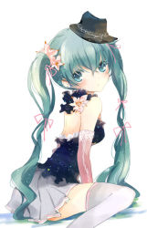 Rule 34 | 1girl, ahoge, bad id, bad pixiv id, detached sleeves, green eyes, green hair, hatsune miku, long hair, matching hair/eyes, necktie, rano8, skirt, solo, twintails, vocaloid