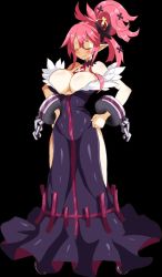 Rule 34 | breasts, bursting breasts, cleavage, cleric, cleric (disgaea), cleric (disgaea) (cosplay), cosplay, disgaea, dismania (xenoman), healer (disgaea), healer (disgaea) (cosplay), huge breasts, large breasts, pink hair, pointy ears, seraphina, seraphina (disgaea)