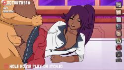 Rule 34 | animated, ass, bleach, breasts, clothed sex, clothes lift, cum, cum in pussy, dark-skinned female, dark skin, dotart, huge ass, huge breasts, moaning, orgasm, pussy, sex, sex from behind, shihouin yoruichi, sound, spread legs, tagme, thick thighs, thighs, vaginal, video